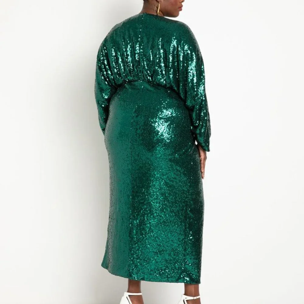 NWT Dolman Sleeve Plus Size Sequin Dress - Picture 4 of 4